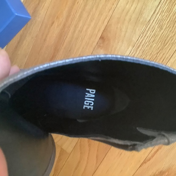 PAIGE Pilar Pointed Toe Heeled Bootie Gunmetal SZ 10 - Picture 14 of 16